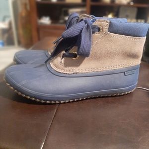 Sperry duck rain boots 2 eye nubuck 9